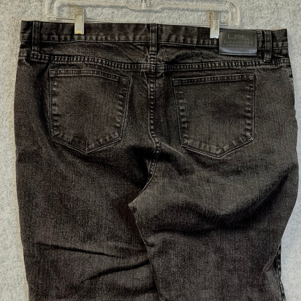 Lauren Ralph Lauren Jeans Co Womens Black Straight Leg Denim Pants Plus Size 16W - Picture 7 of 14
